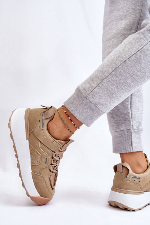 Dámske športové topánky na platforme Beige Dakari