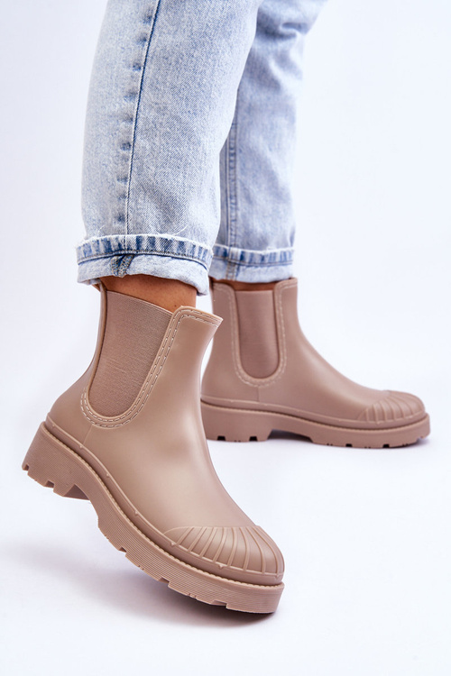 Nazouvací gumové boty Jodhpur Boots Béžove Carme