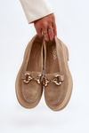 Zazoo 3429 Semišové Dámské Mokasíny S Ozdobou Beige