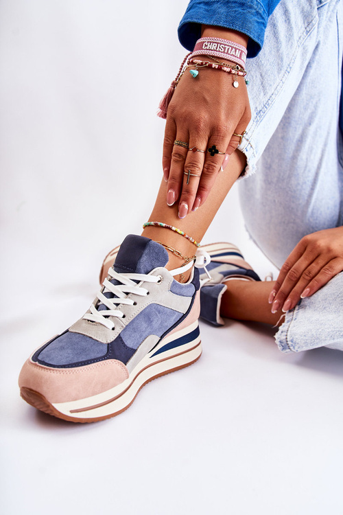 Dámské semišové sportovní boty Modrošedá Elisse