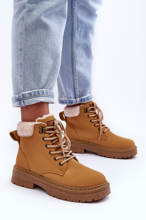 Dámske topánky s hnedou ovčou kožou Jette