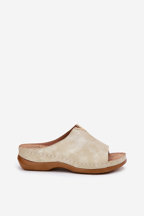 Pohodlné dámske sandále na platforme zlaté Claribelle