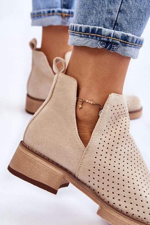 Subcrew Openwork ploché podpätky beige angie