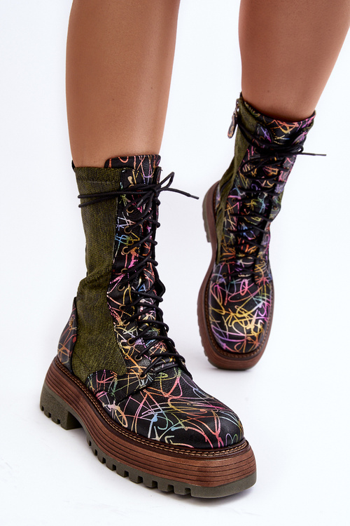 Dámské kožené boty Workery Maciejka 06203-09 Multikolor