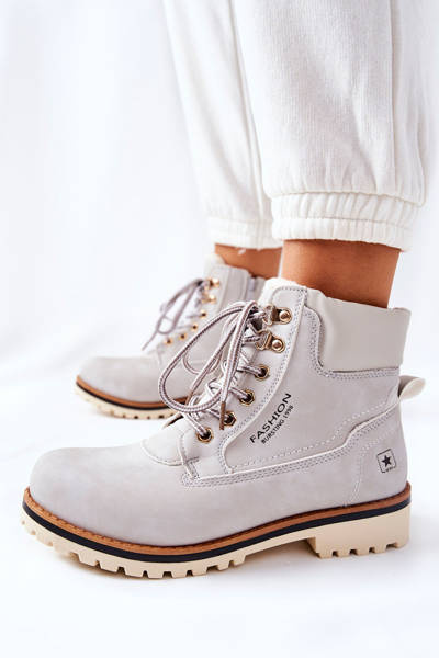 Dámske drevené topánky s izoláciou svetlo šedej Tiempo