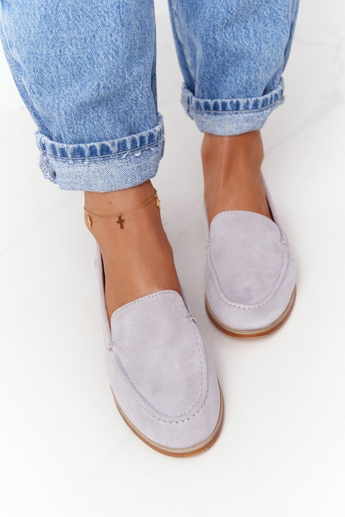 Dámské Polobotky Slip-on Semišové Šedé Twinky