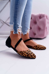 Lu boo balerína v Spitz Suede Leopard Carana