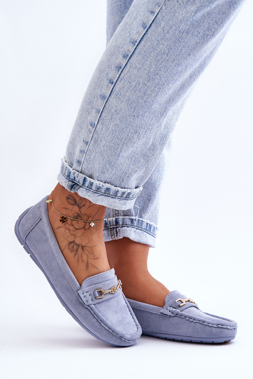 Dámske klasické semišové Corinell Blue Loafers