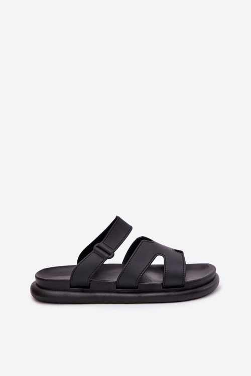 Gumové dámské pantofle s páskem černé Tavirae