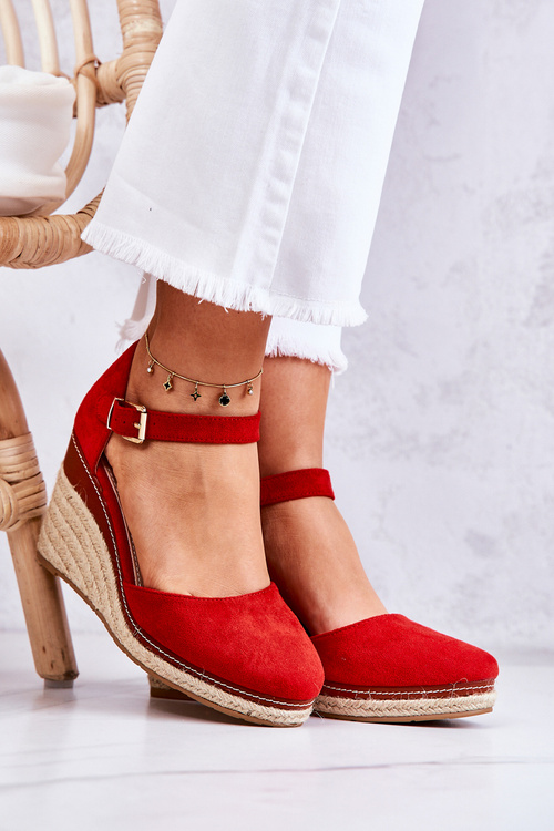 Dámské Espadrilky Na Klínu Červené Tamarill