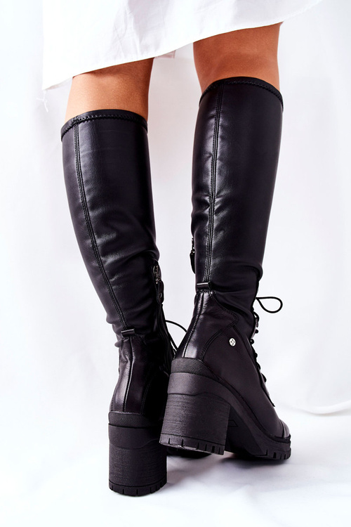 Dámske zviazané topánky Maciejka Czarne 04782-01