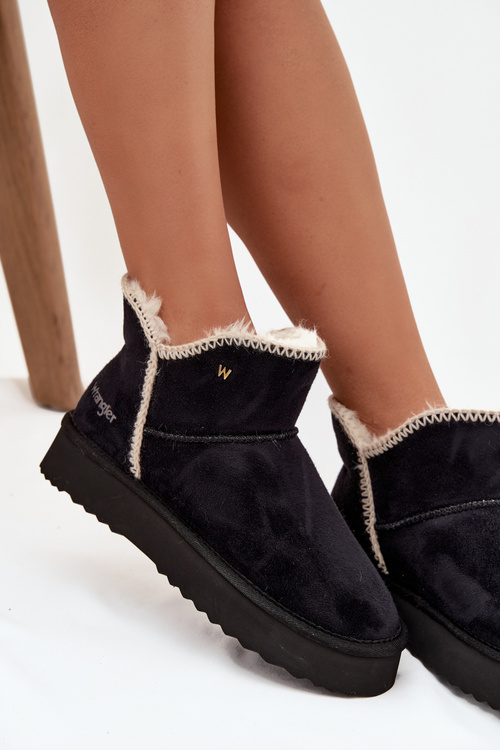 Dámske snehule na platforme Wrangler 20253093.25Y Čierne