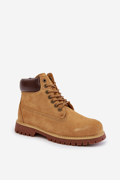 Zimné Semišové Topánky Pre Mužov Big Star OO174136 HI-POLY SYSTEM Camel
