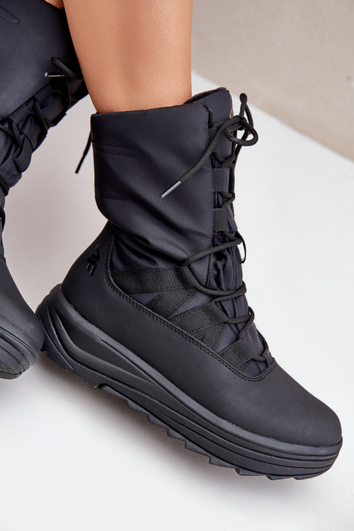 Dámske Snehule INUA S Izoláciou Primaloft 4F 4FRAW24FSBSF012 Čierne