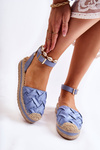 Dámské espadrilky sandály na platformě modre Susane