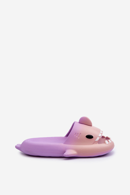 Dámské lehké pěnové žabky s motivem žraloka modré Kasila