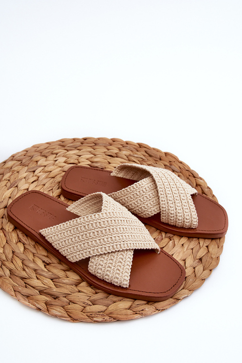 Dámske ploché žabky Big Star NN274078 béžové