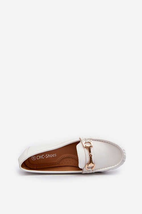 Dámske klasické mokasíny z ekologickej kože biela Demese