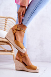 Dámské Espadrilky Na Pletené Platformě Camel Canillo