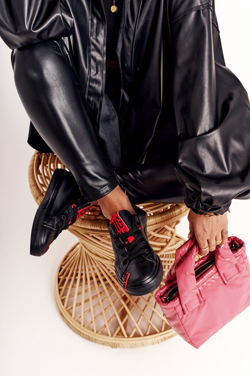 Dámske kožené tenisky Big Star EE274303 čierna