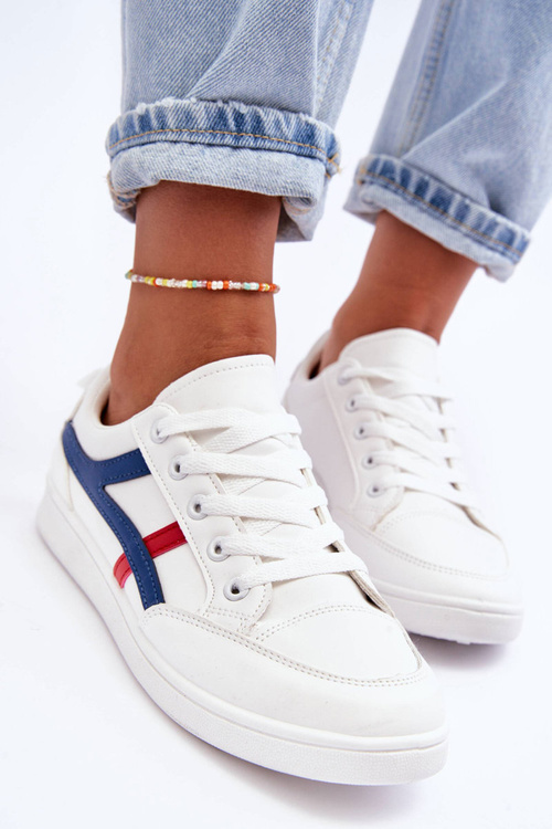 Dámské sportovní boty nízké se pásky bílé Alemessa