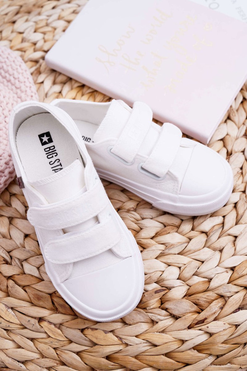 Dětské Tenisky Se Suchým Zipem Big Star FF374096 Bílé