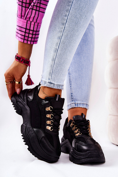 Sportovní boty na platformě Černe Flynn