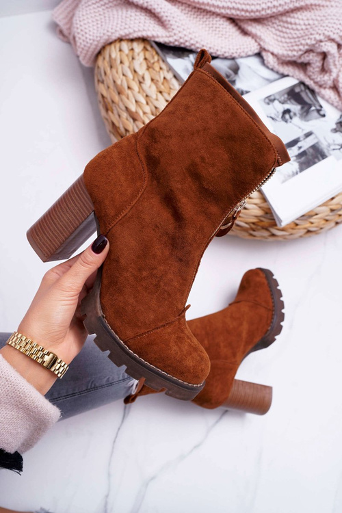 Dámské Kotníkové Boty Na Podpatku Camel Frann