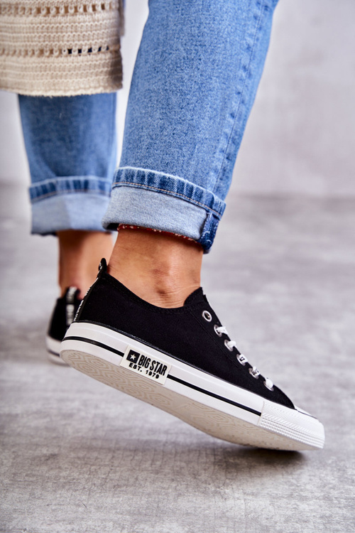 Dámské Materiál Sneakers Big Star KK274102 Černá
