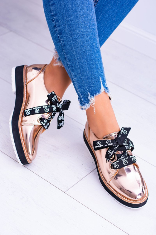 Lu Boo dámské boty růžové zlaté Moonlight