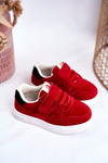 Detské tenisky so semišovou červenou vaňou