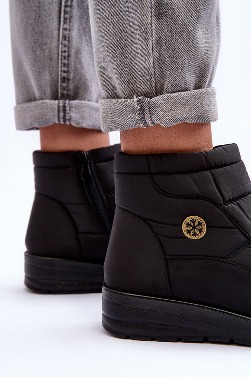 Dámské zimní boty s podšívkou černé Helis