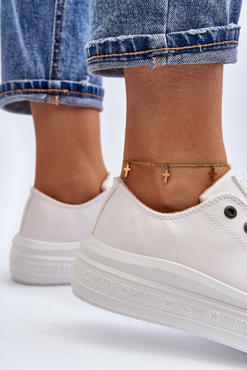Nízké Dámské Vyzouváky Zateplené Bílé Big Star MM274029