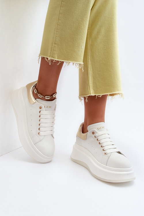 Dámske Kožené Tenisky GOE NN2N4031 Biele