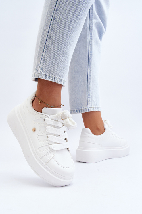 Dámské tenisky na platformě bílé Asylia