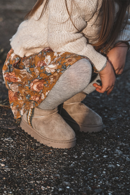 Snehové topánky izolované detská zelená leonora