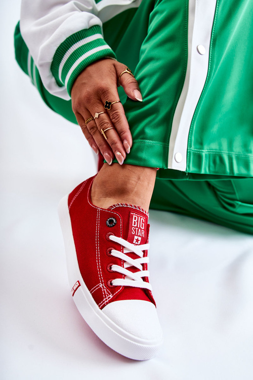 Dámska veľká hviezda FF274089 Red Sneakers