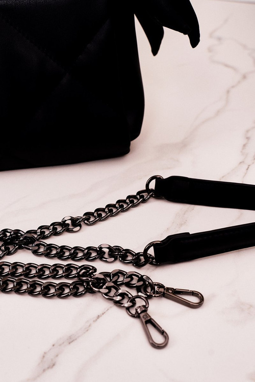 Malá Prošívaná Peněženka Na řetízku NOBO NBAG-K1330 černá