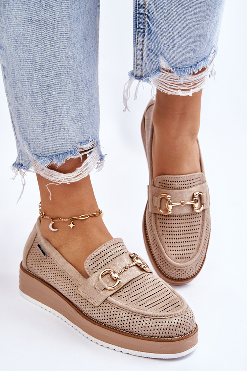 Dámske mokasíny na platforme Beige Danny