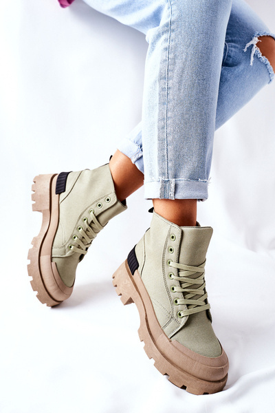 Ženské zelené topánky Ktokoľvek