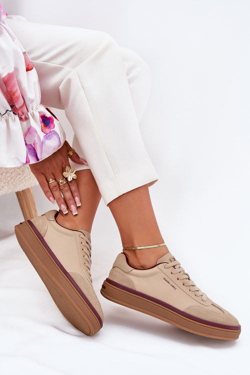 Dámske Kožené Tenisky Daniel Lopez Just Dare SS2D4007 Béžové