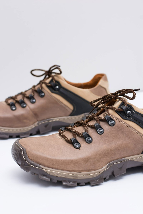 Pánské trekové boty hnědé kožené Bednarek