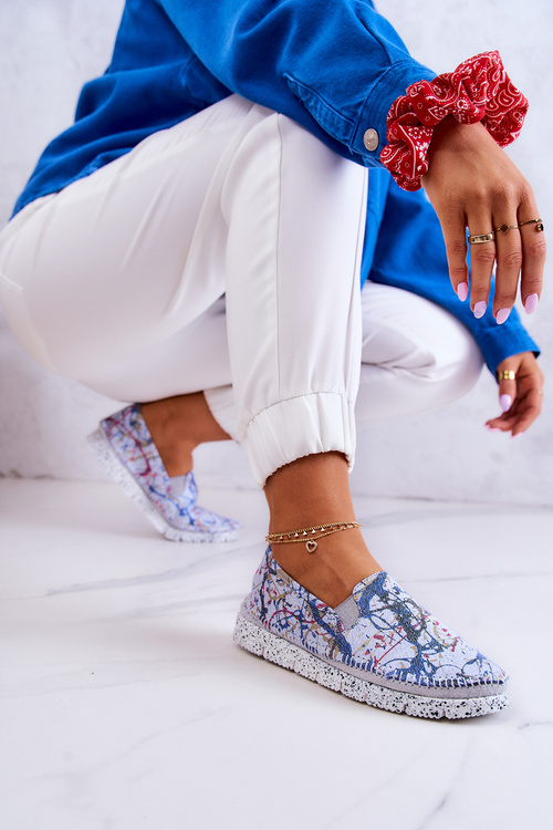 Dámske kožené topánky, Maciejka 03512-39 Modré topánky