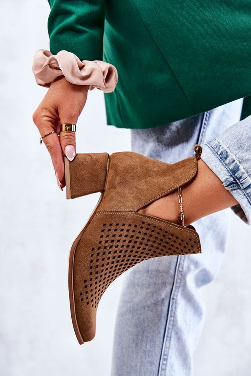 Semisove Prolamované boty Lewski Shoes 3165 Camel