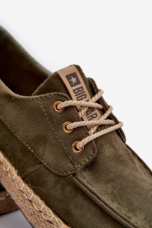 Pánské šněrovací espadrilky Big Star NN174055 khaki