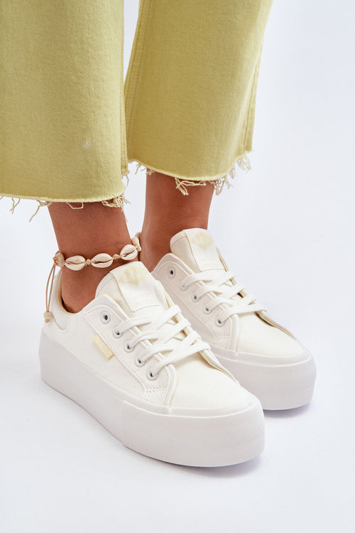 Dámské tenisky na platformě Lee Cooper LCW-24-31-2179 Bílé