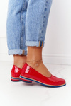Kožená lakovaná topánky Maciejka 05035-08 červená