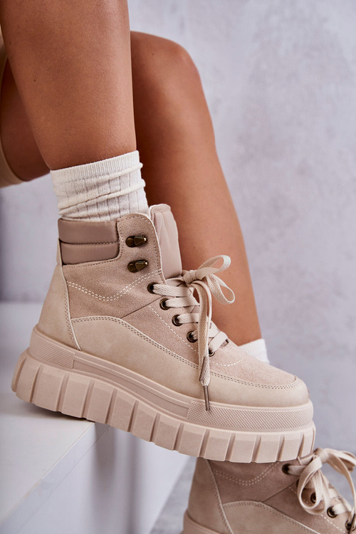 Pohodlné topánky na platforme Sanchio Beige