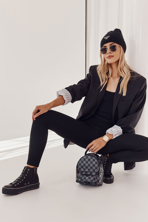 Dámské vysoké zateplené tenisky Big Star KK274173 Černe