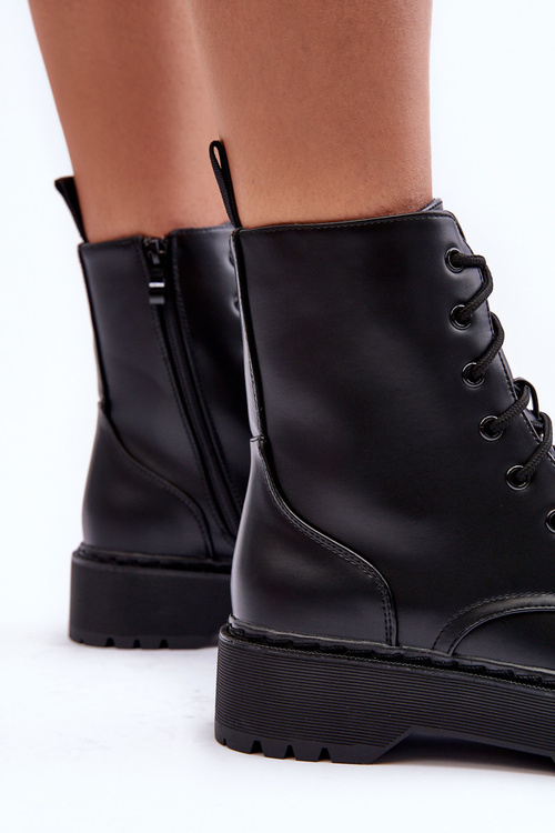 Kožené Pracovní Boty Černé Teflorna